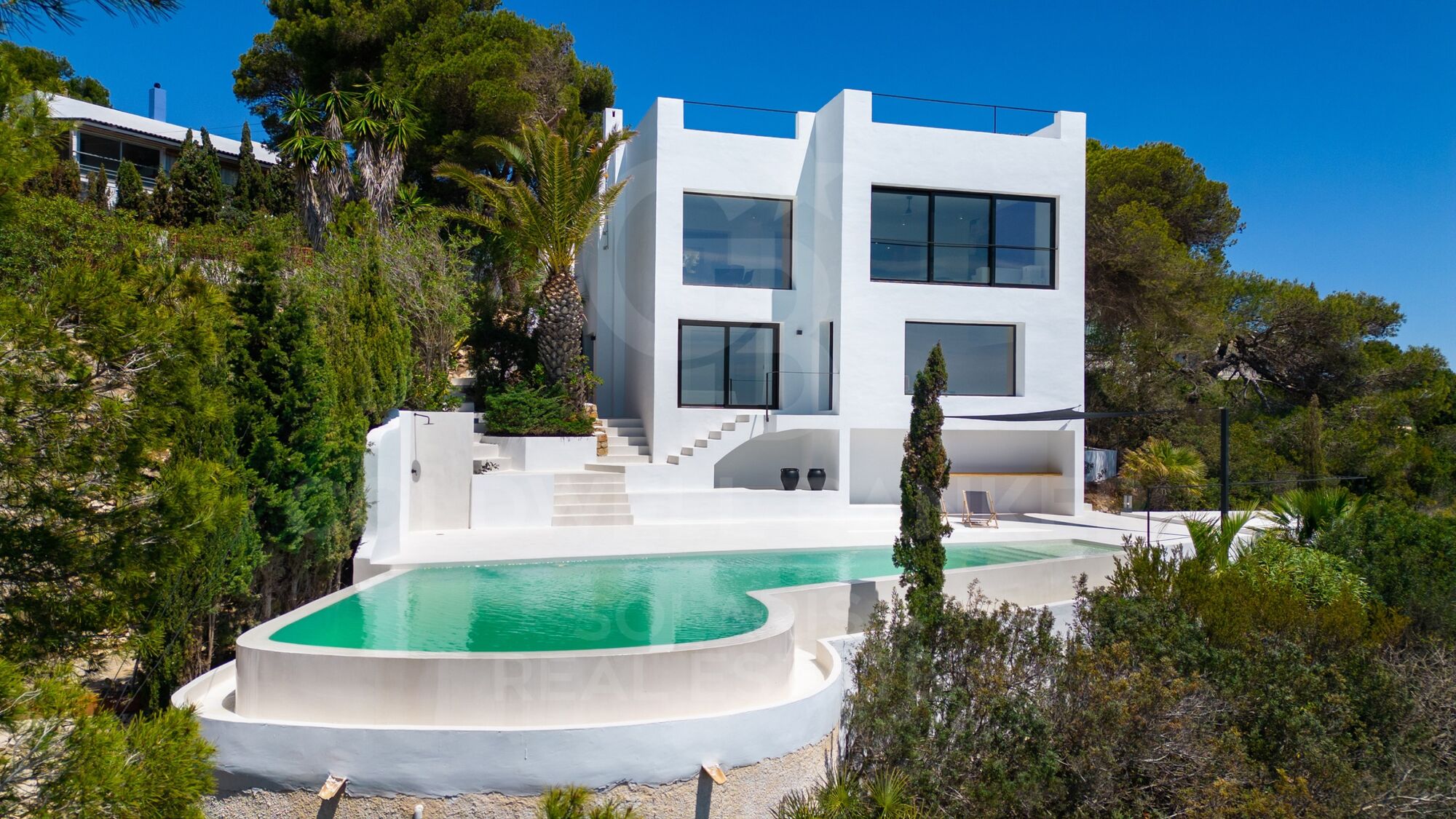 Villa Caleta - Ibicenco-Style with Panoramic Mediterranean Sea Views