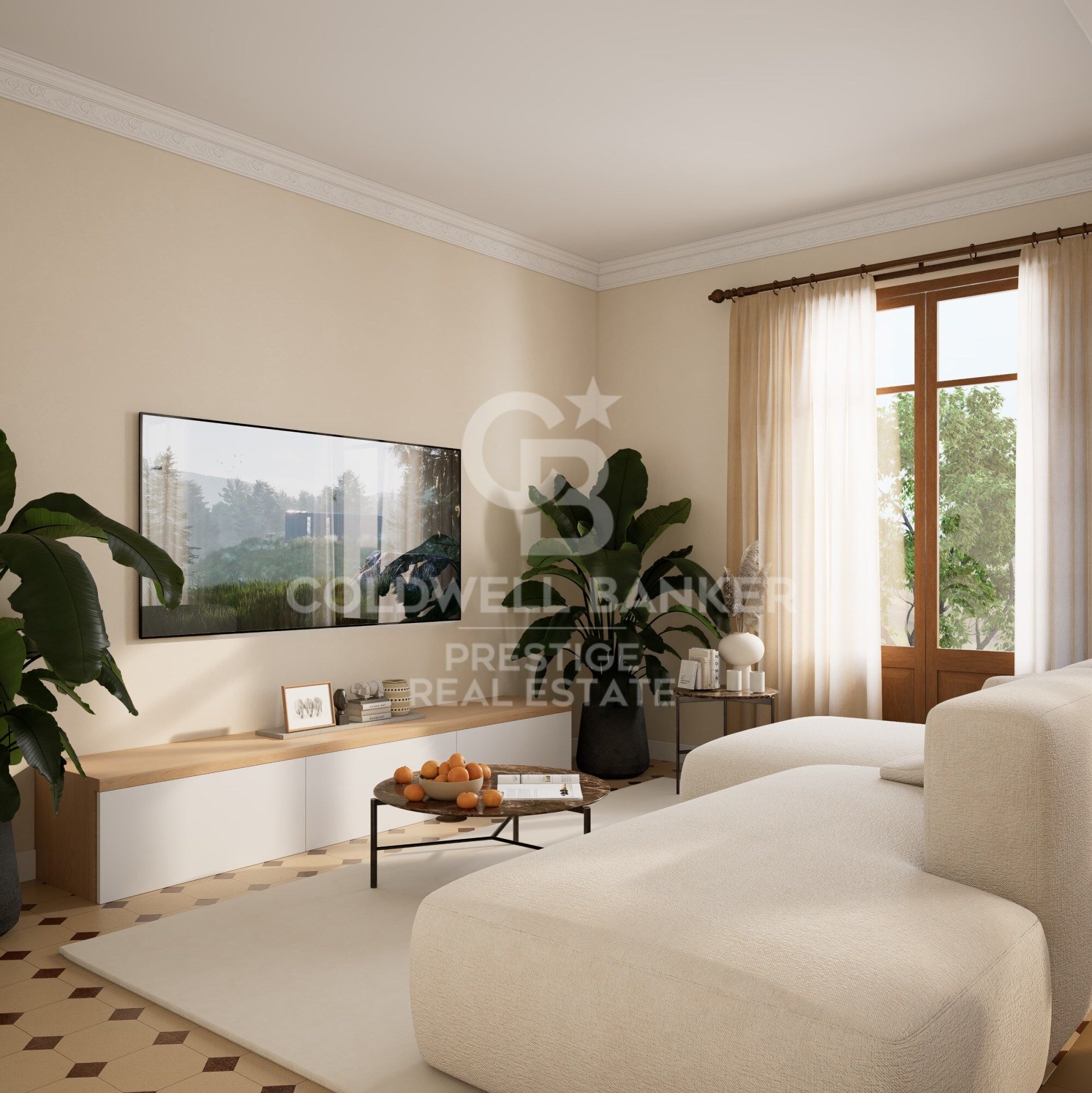 Apartment with representative architectural elements. 'La Dreta de l'Eixample ', Barcelona