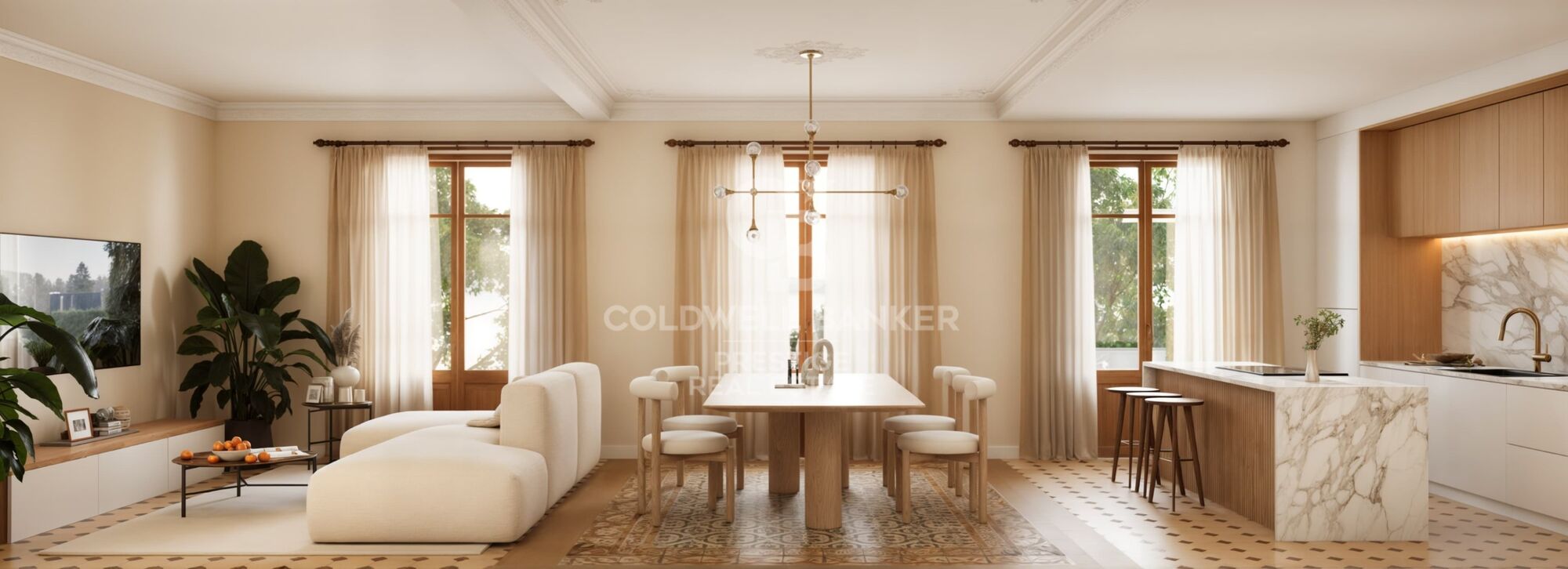 Appartement avec des éléments architecturaux représentatifs. 'La Dreta de l'Eixample ', Barcelona