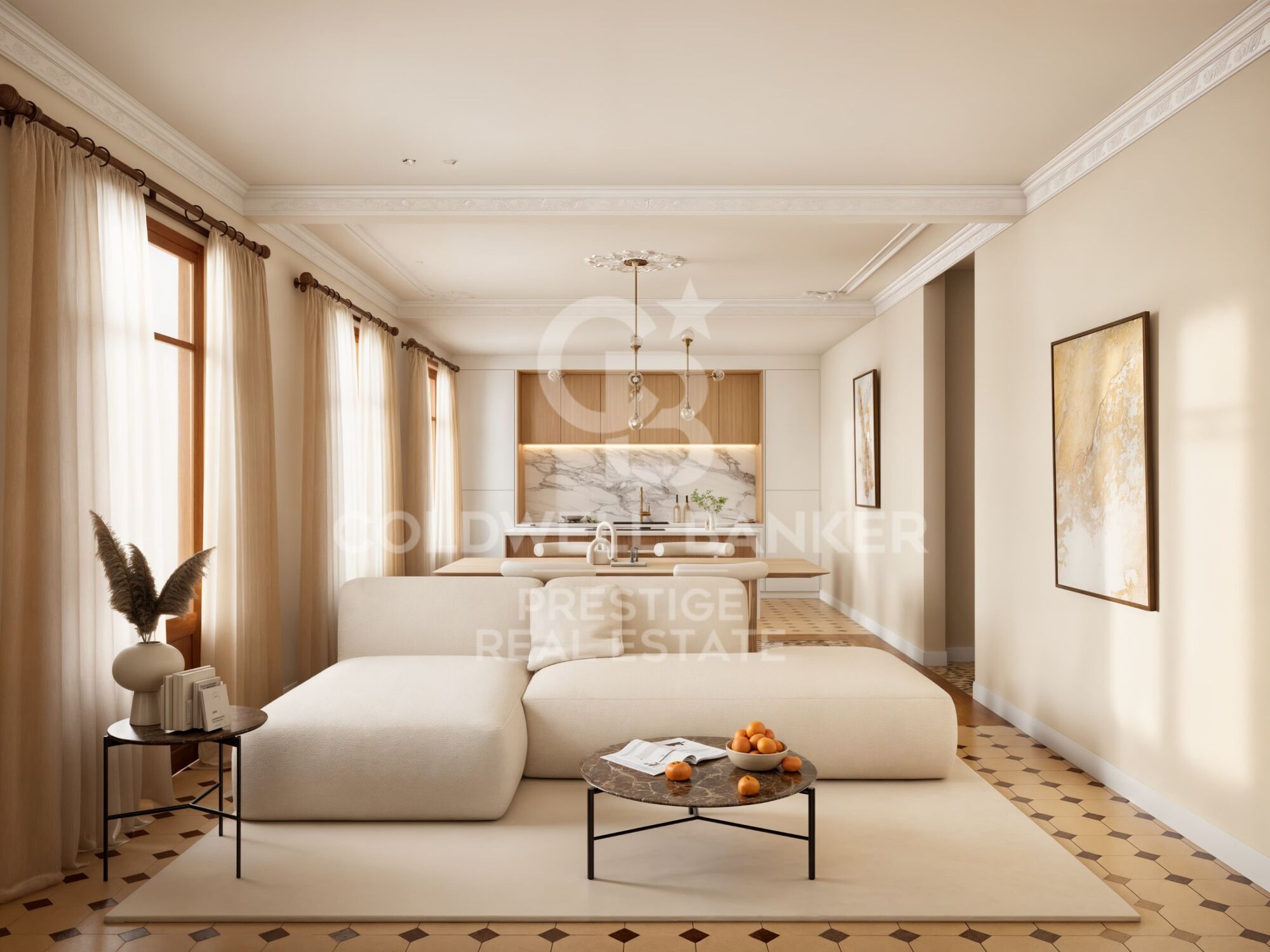 Appartement avec des éléments architecturaux représentatifs. 'La Dreta de l'Eixample ', Barcelona
