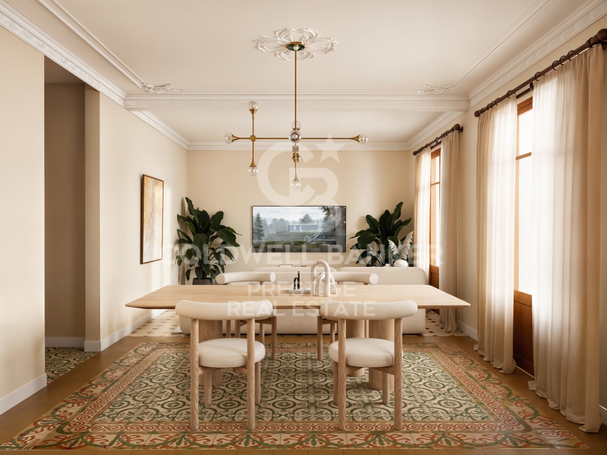 Apartment with representative architectural elements. 'La Dreta de l'Eixample ', Barcelona