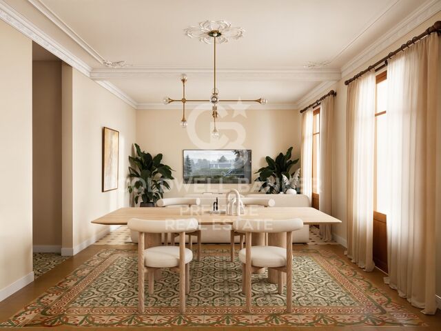 Apartment with representative architectural elements. 'La Dreta de l'Eixample ', Barcelona