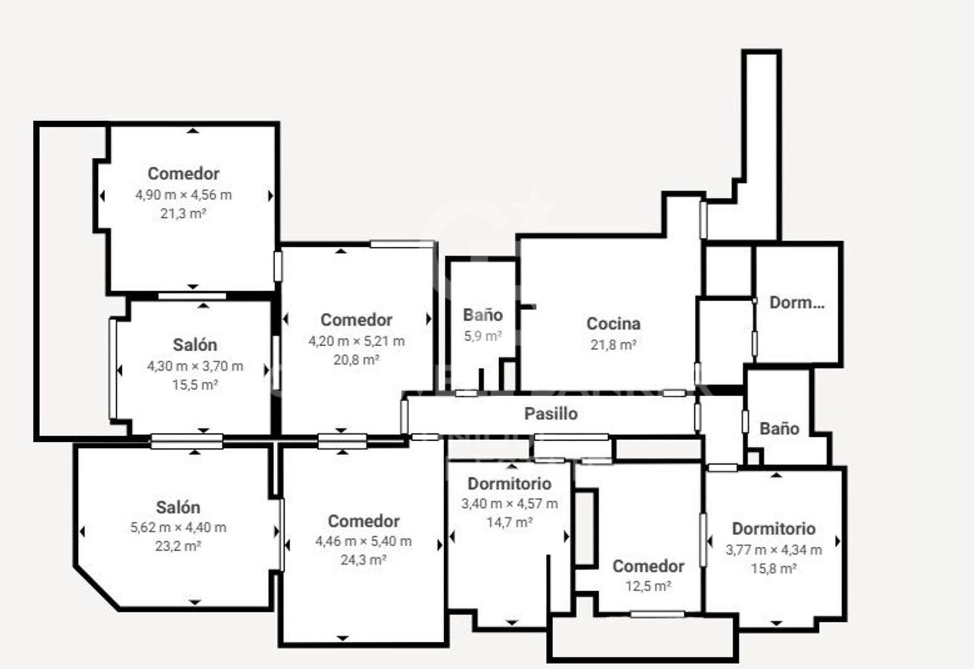 Außenwohnung mit 4 Schlafzimmern und Terrasse, renovierungsbedürftig, in Goya, Madrid