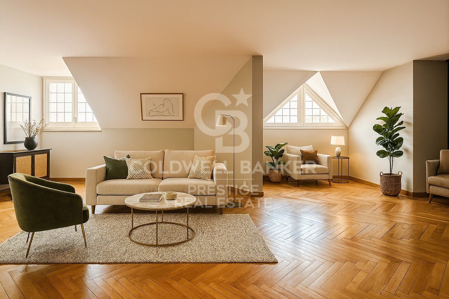 Duplex-Penthouse in Tres Torres. Großzügige Räume und Panoramablick,Barcelona