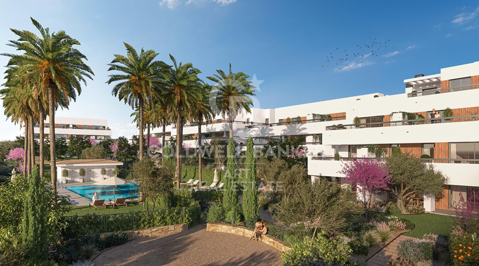 Amplios apartamentos con orientación suroeste en Estepona