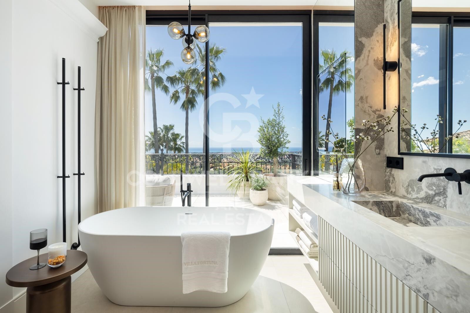 Luxuriöse mediterrane Villa mit Panoramablick in Los Arqueros, Benahavís