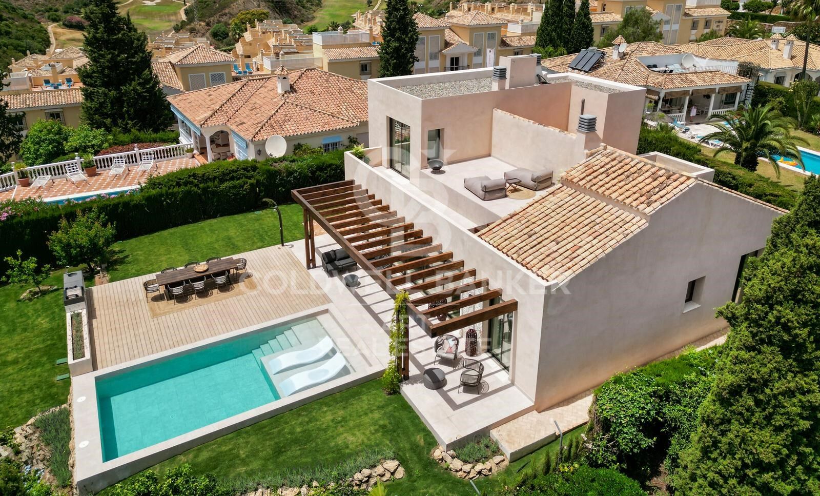 Moderne mediterrane Villa mit Meerblick in Paraiso Alto, Benahavís