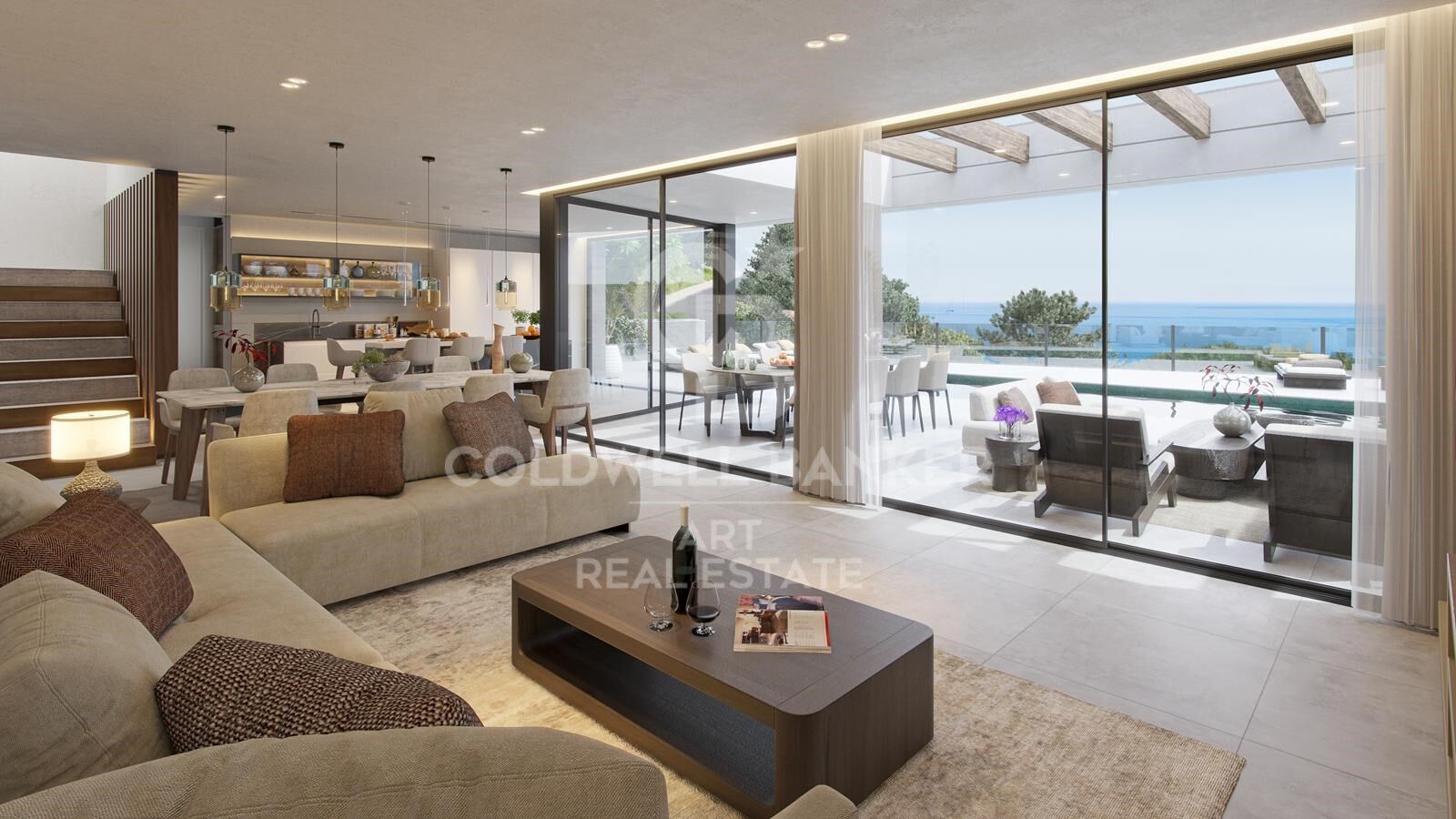 Villas contemporaines avec vue sur mer et piscine infinity près du centre de Málaga