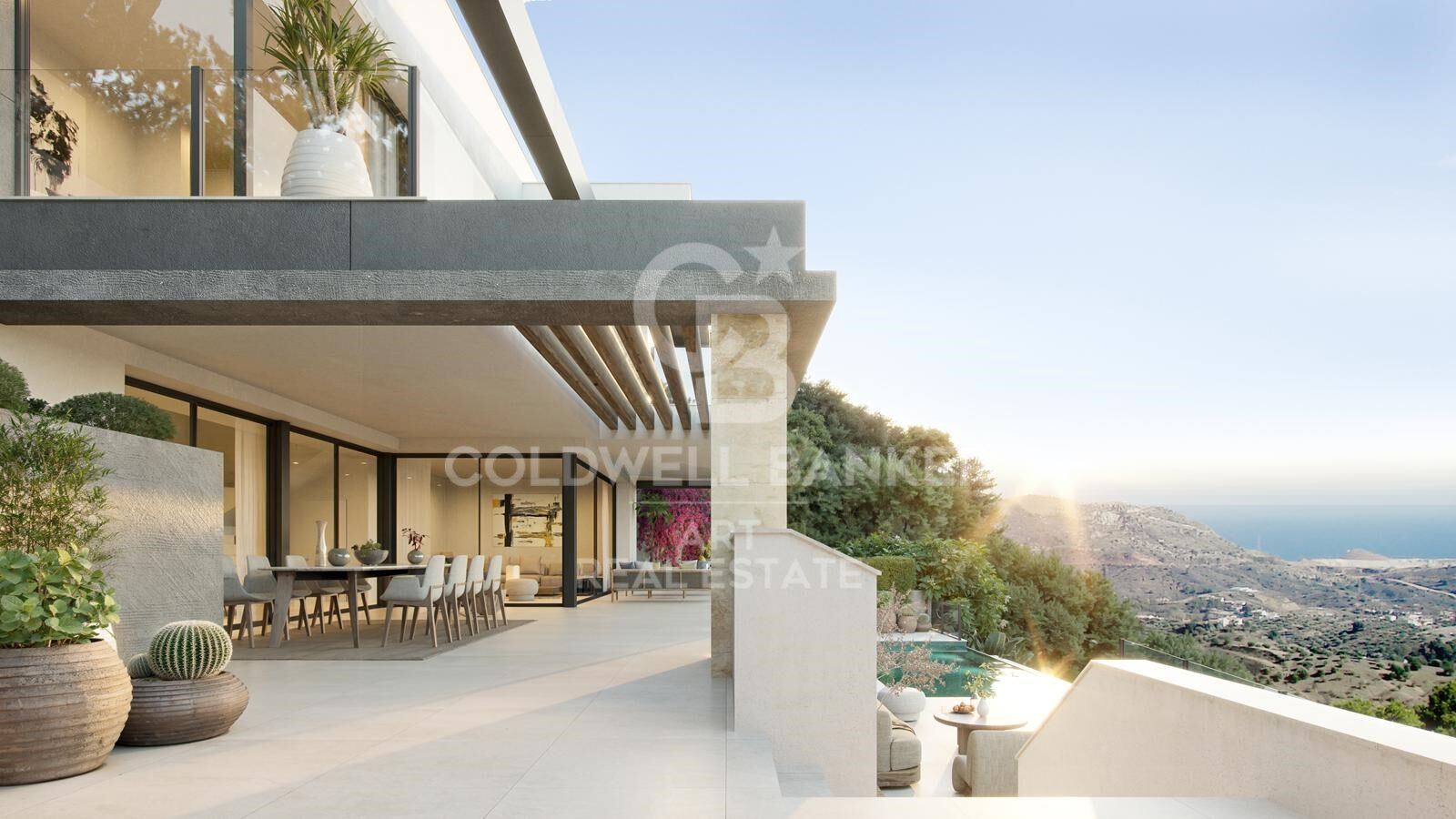 Moderne Villen mit Meerblick und Infinity-Pools in der Nähe von Málaga