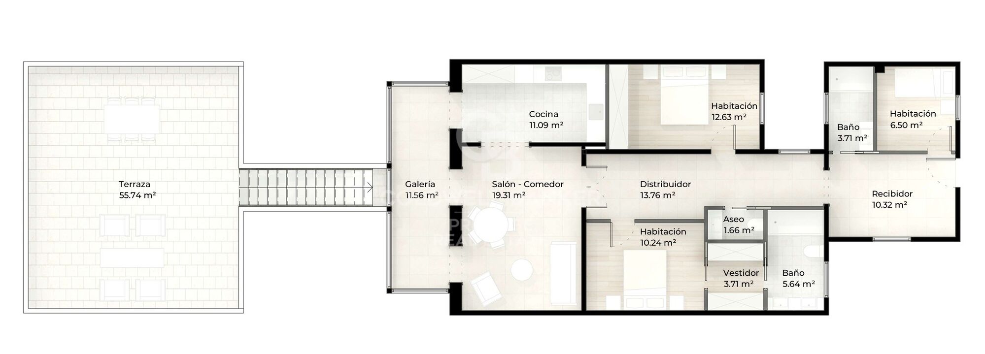 Appartement avec terrasse in 'La Dreta de l'Eixample ', Barcelona