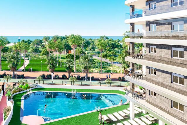 New build apartments on the beachfront in Oropesa del Mar