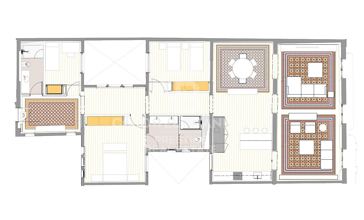 Letzte Einheiten mit Blick auf den Hafen von Barcelona