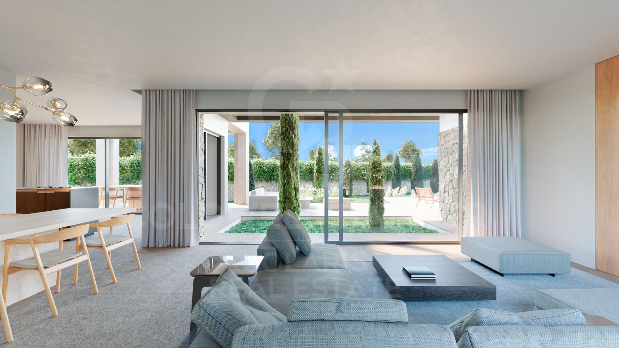Villa Amalia - Neubauprojekt mit schönem Panoramablick auf das Tal und das Meer.