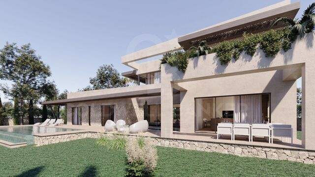 Villa Amalia - Neubauprojekt mit schönem Panoramablick auf das Tal und das Meer.
