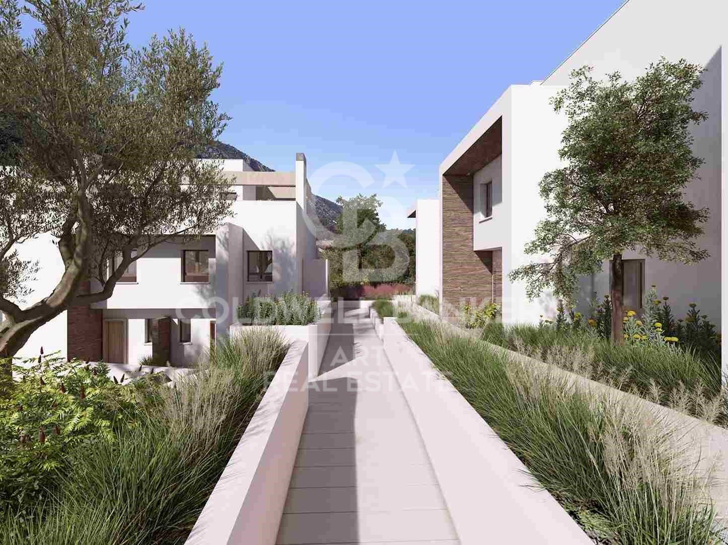 Maisons jumelées avec vue sur Gibraltar à Istán