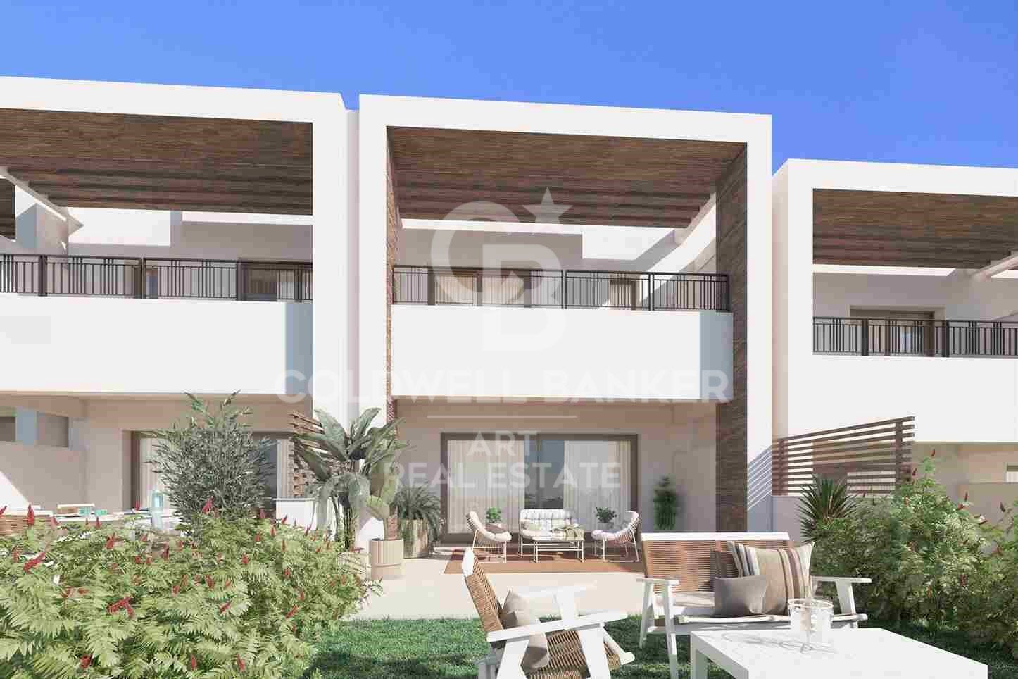 Maisons jumelées avec vue sur Gibraltar à Istán