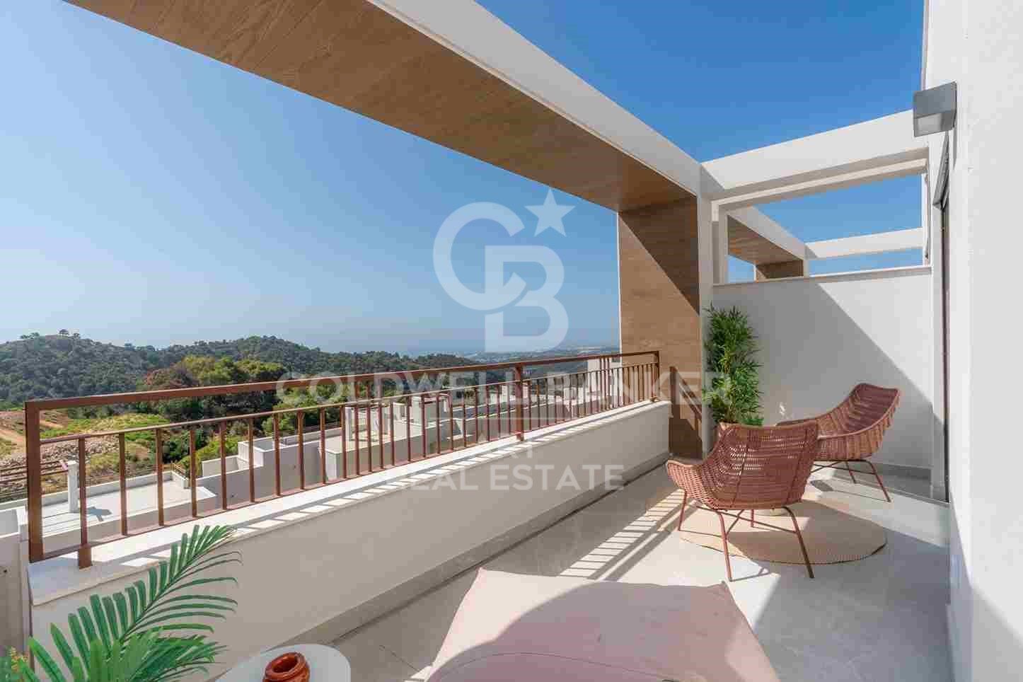 Maisons jumelées avec vue sur Gibraltar à Istán