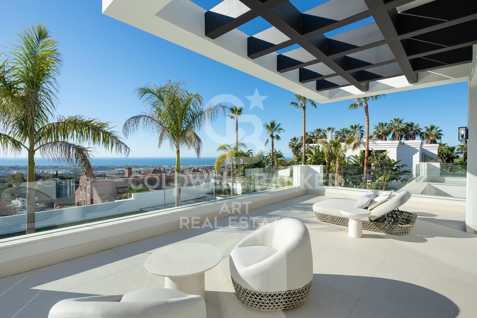 Moderne Luxusvilla mit Panoramablick in Monte Halcones, Benahavís