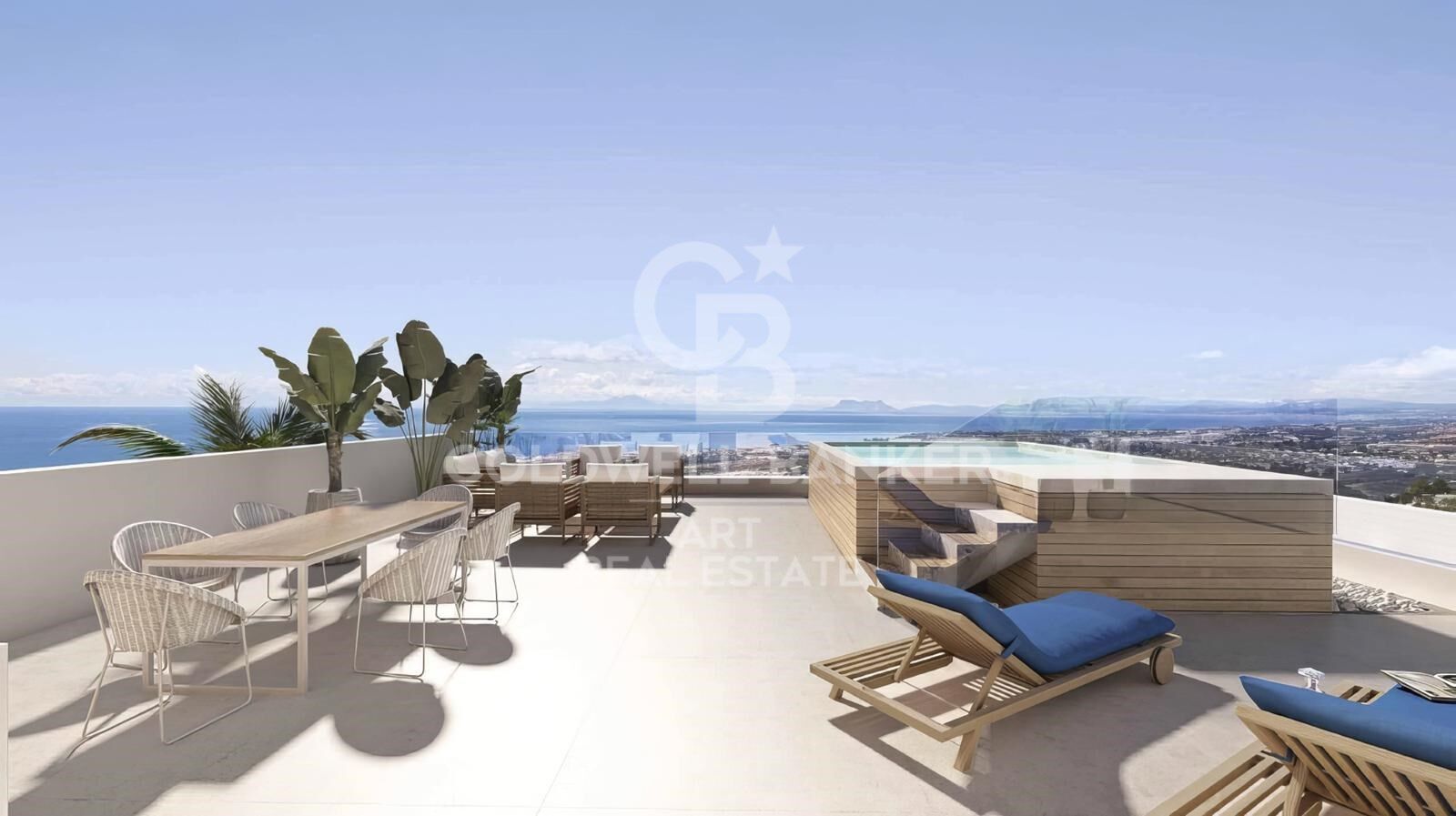 Luxusvilla mit Panoramablick auf das Meer in Bahía de las Rocas, Manilva