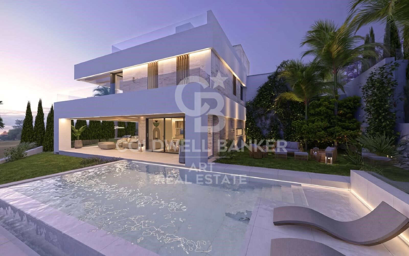 Luxusvilla mit Panoramablick auf das Meer in Bahía de las Rocas, Manilva