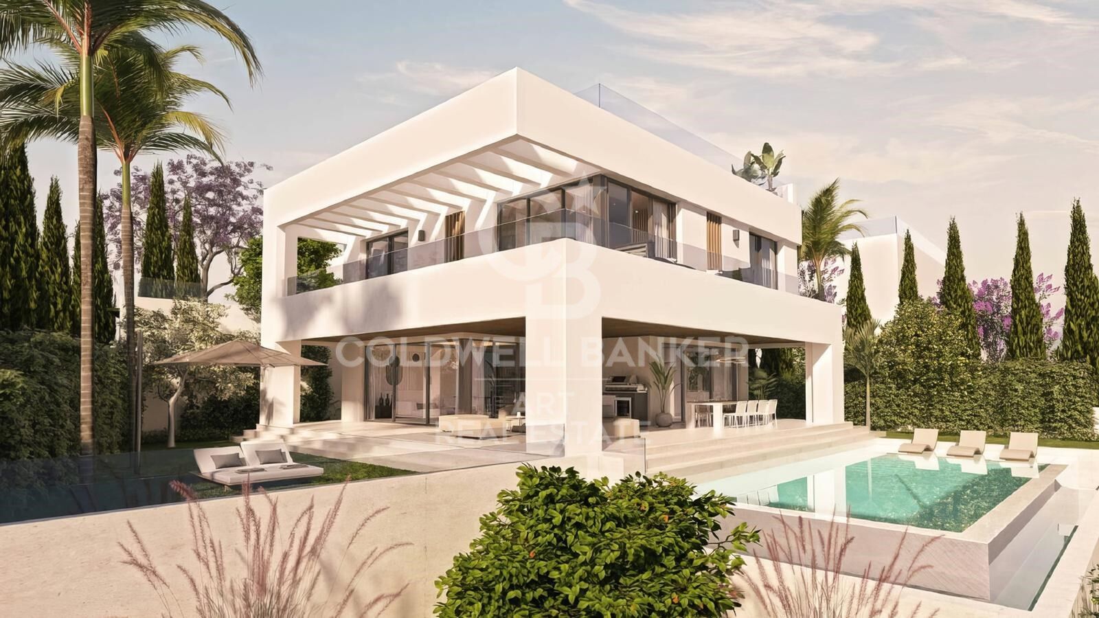 Luxury villa with panoramic sea view in Bahía de las Rocas, Manilva