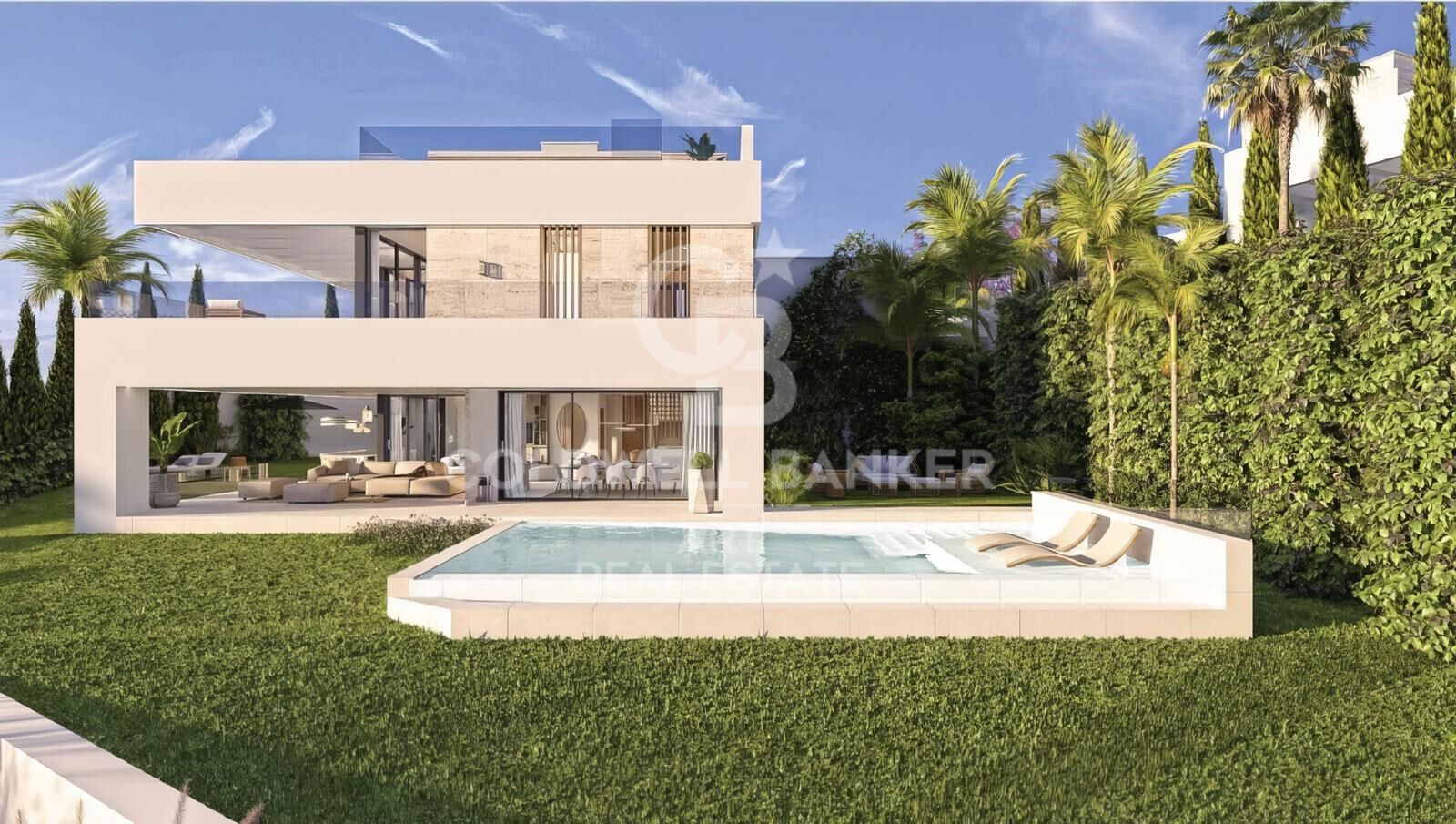 Luxusvilla mit Panoramablick auf das Meer in Bahía de las Rocas, Manilva
