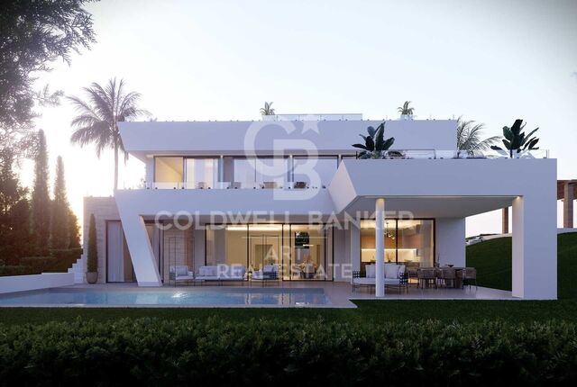 Villa neuve moderne avec vue panoramique à Valle Romano, Estepona