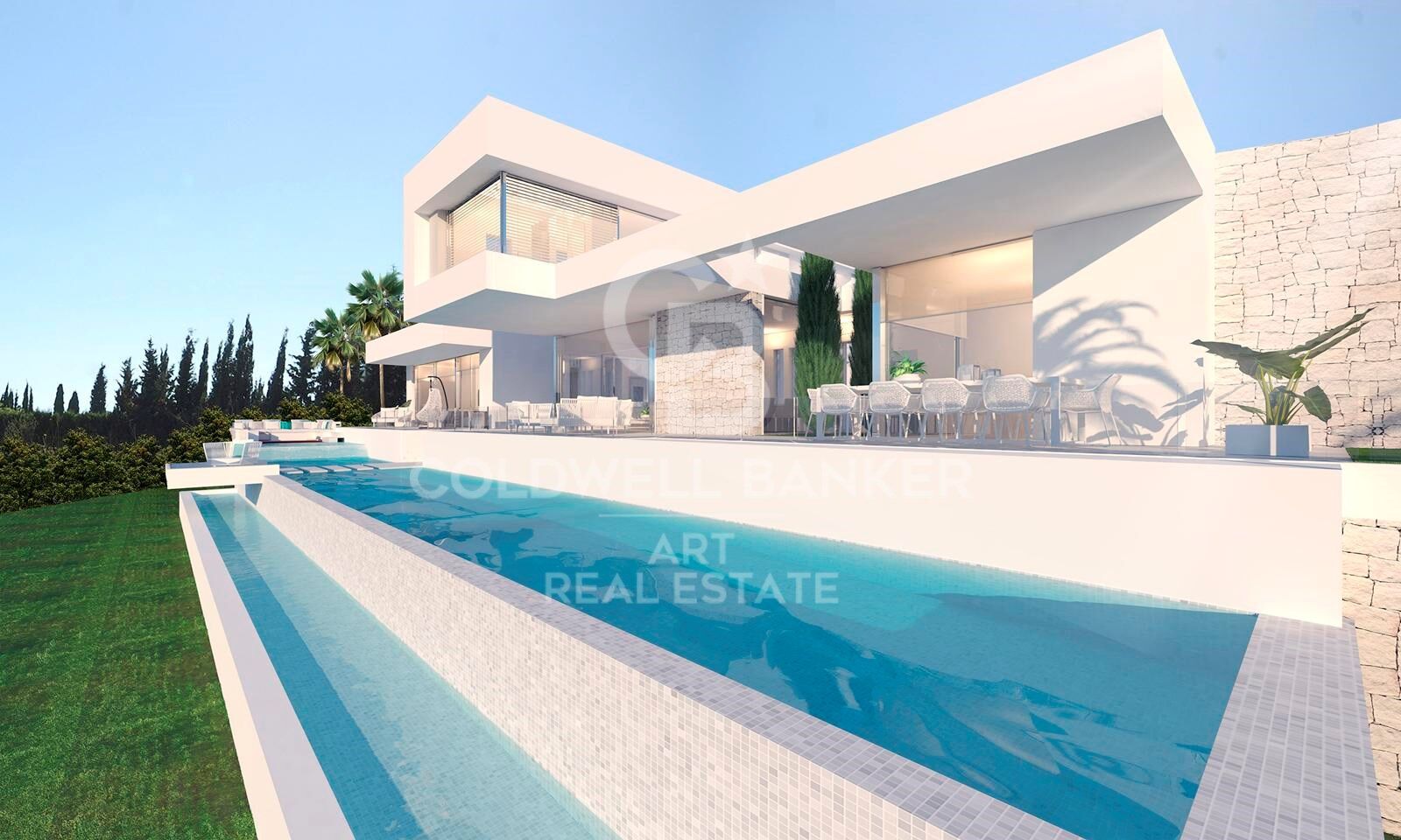 Villa contemporánea de lujo con vistas al mar en Los Flamingos, Benahavís