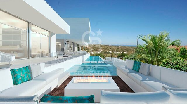 Moderne Luxusvilla mit Meerblick in Los Flamingos, Benahavís
