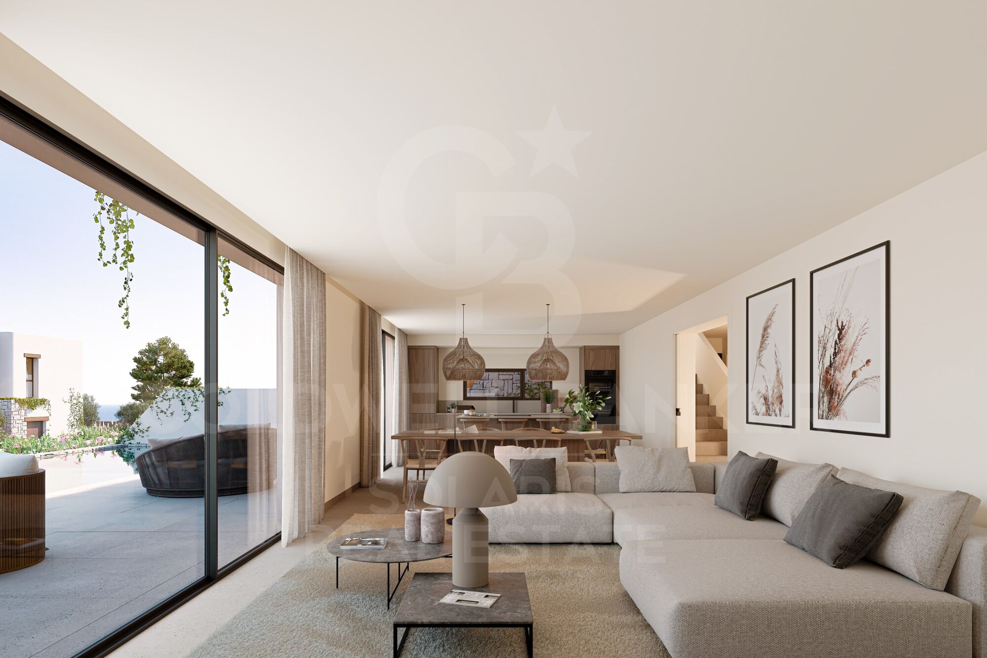 L'élégance d'Ibiza à Moraira : nouvelle villa avec piscine, jardin et vue imprenable