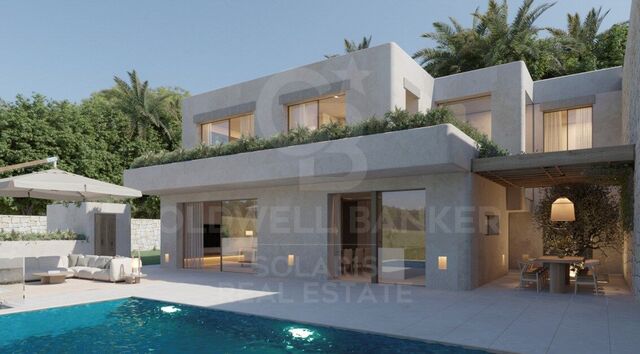 Viva la esencia mediterránea en esta villa de diseño abierto y acabados de alta gama en Moraira