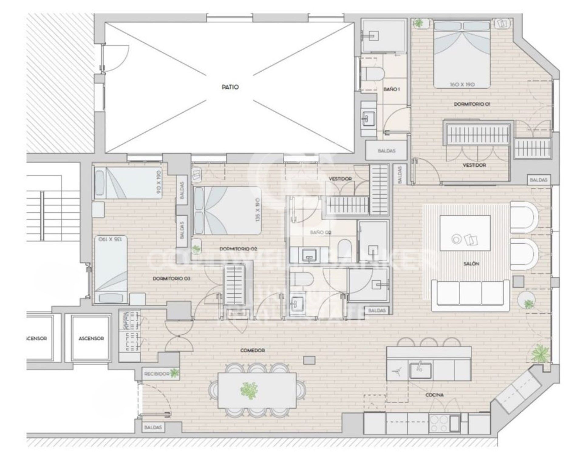 Fully refurbished flat in Barrio de Salamanca