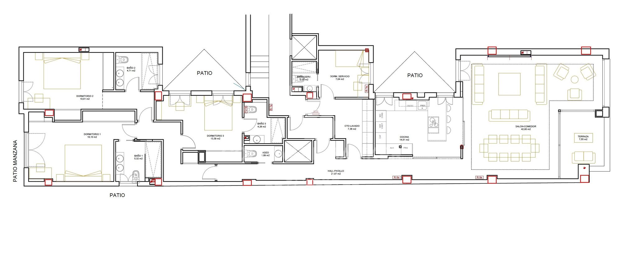 Exclusivo piso de 4 habitaciones y terraza en el Barrio Salamanca