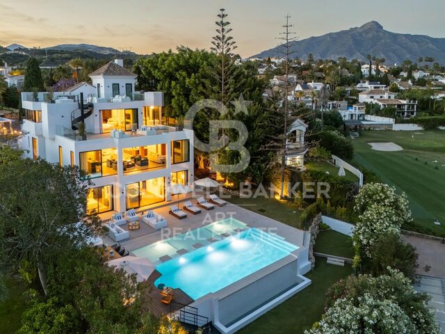 Exceptional contemporary villa with panoramic golf views in Las Brisas, Nueva Andalucía, Marbella