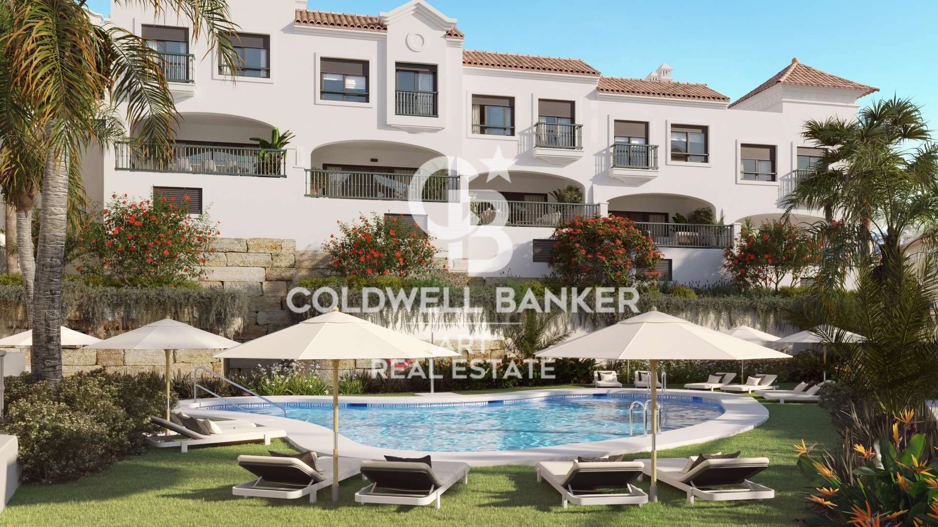 Wohnanlage aus Reihenhäusern mit Meerblick, Estepona