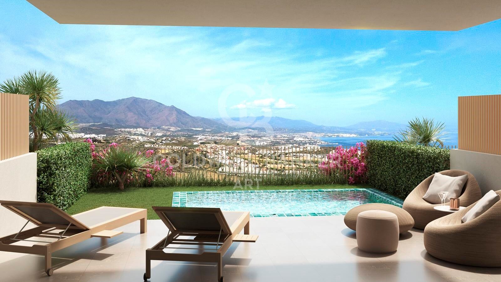 Modern Mediterranean townhouses with sea views in Manilva