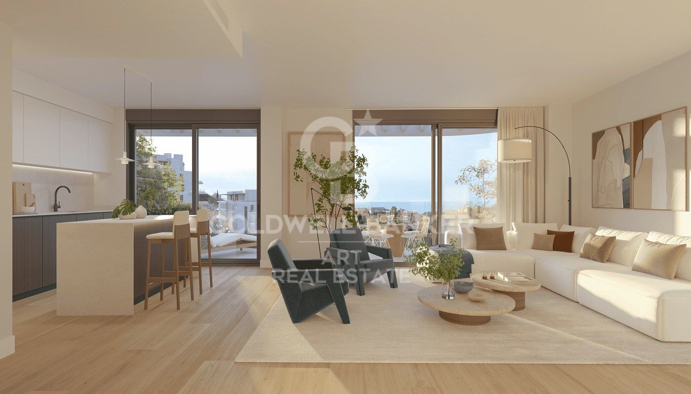 Apartamentos con vistas panorámicas al mar y a la montaña en Mijas