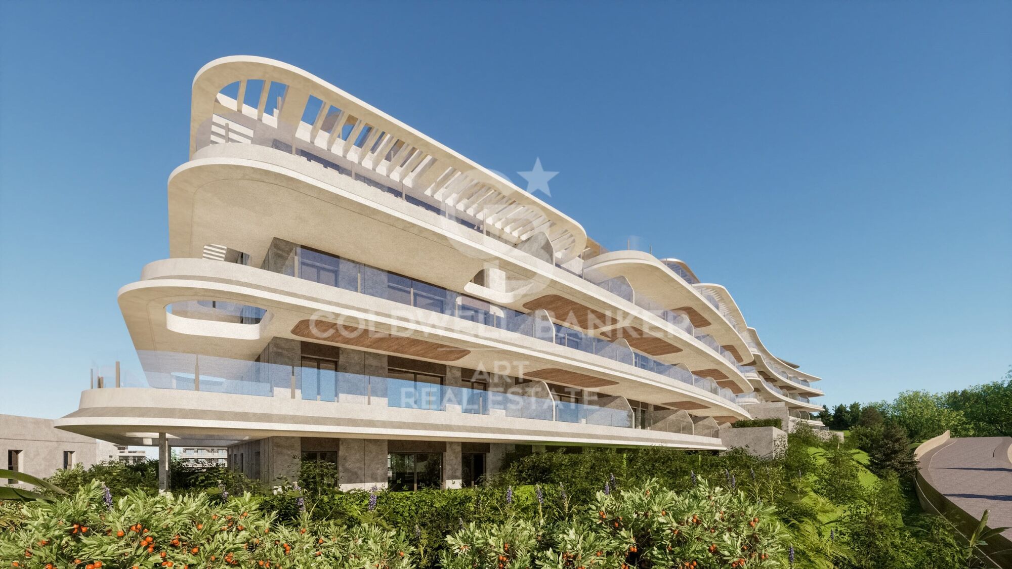 Apartamentos con vistas panorámicas al mar y a la montaña en Mijas