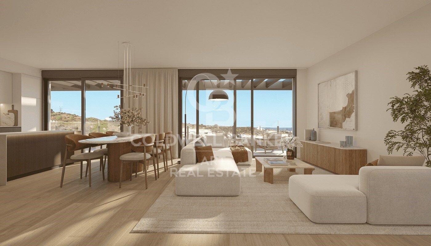Apartamentos con vistas panorámicas al mar y a la montaña en Mijas
