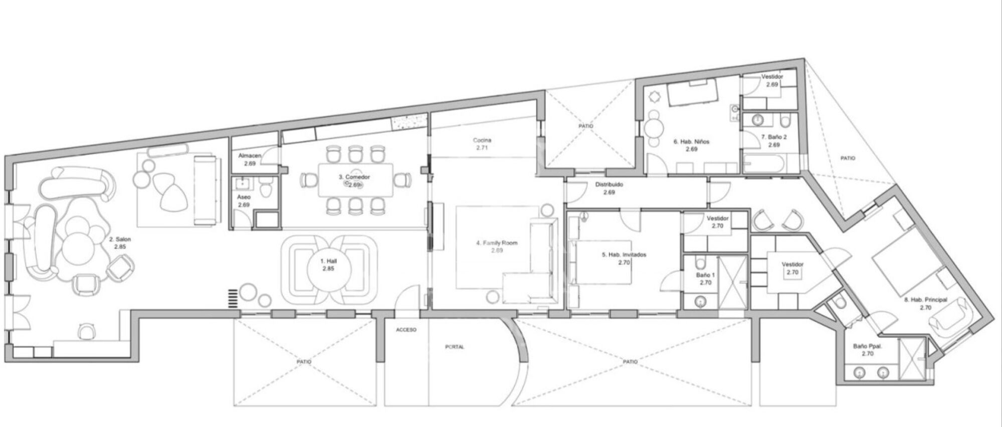 Renovated 3-bedroom apartment, brand new in Castellana, Madrid