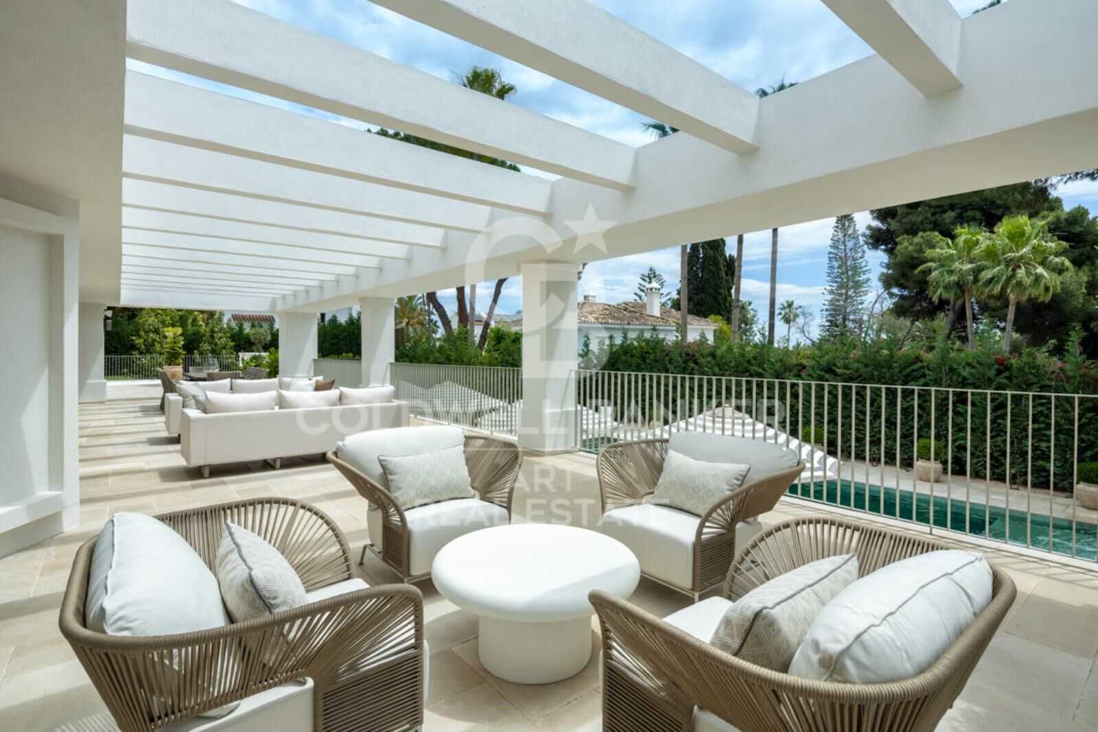 Newly-built designer Villa with Tennis Court & Mountain Views on Golden Mile, Marbella