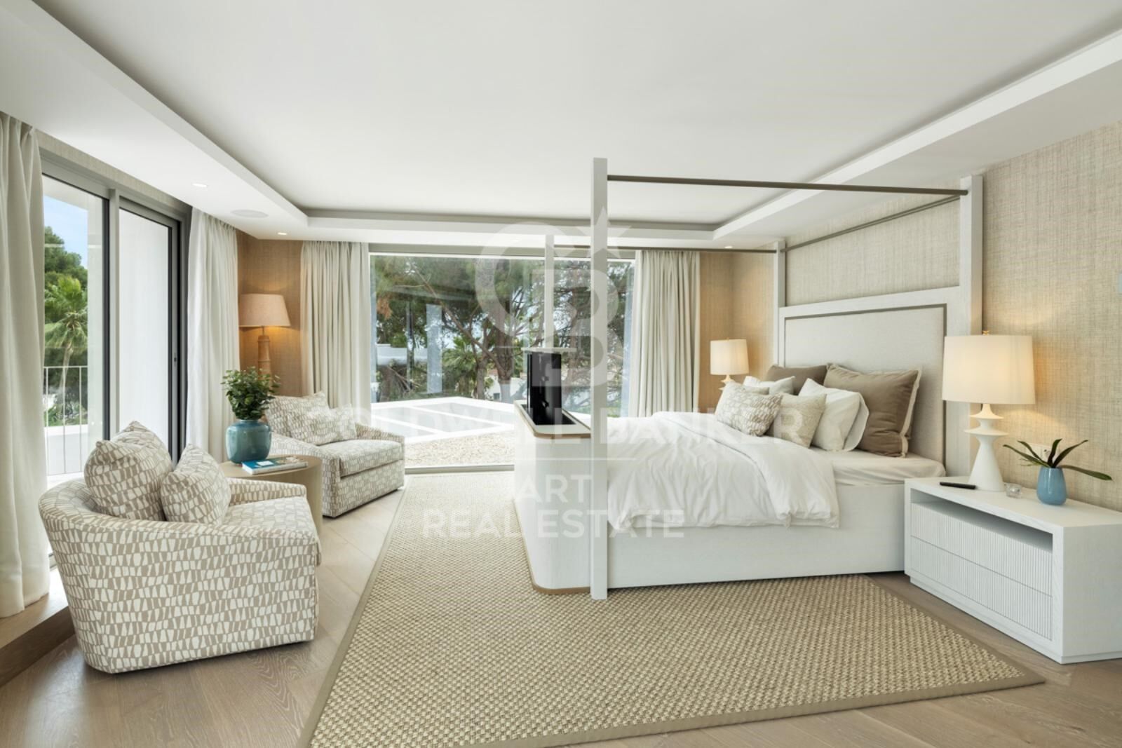 Newly-built designer Villa with Tennis Court & Mountain Views on Golden Mile, Marbella