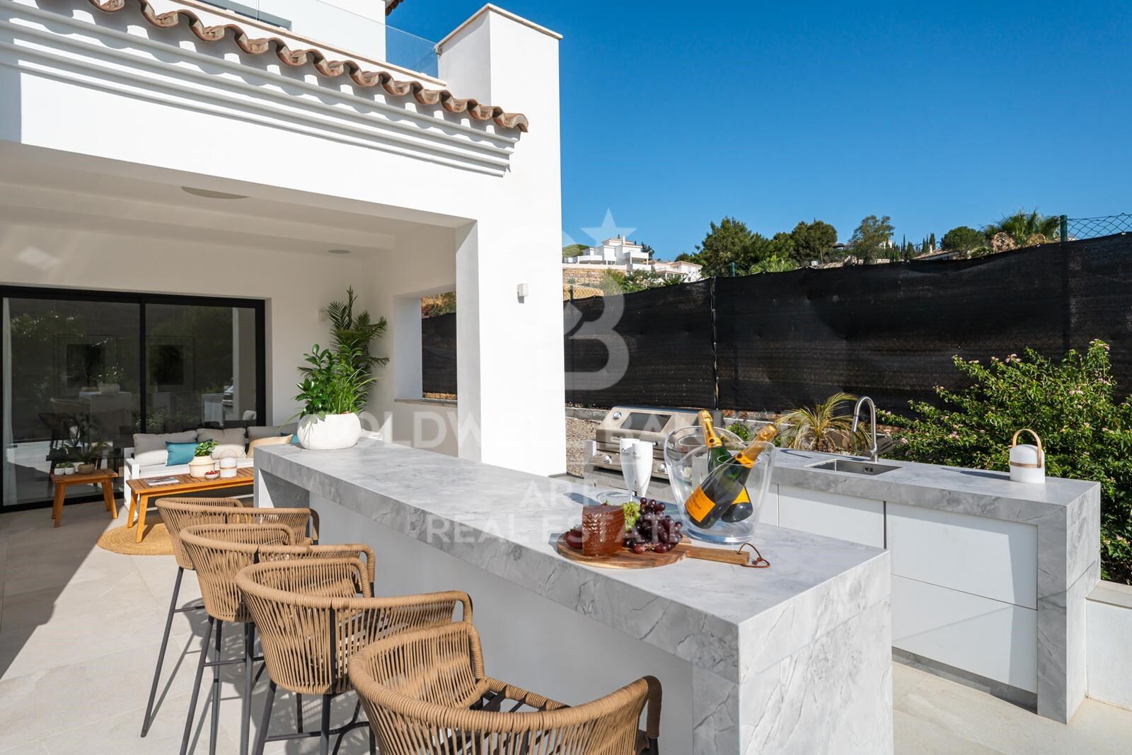 Contemporary grontline golf villa in Elviria's Santa Maria Golf, Marbella