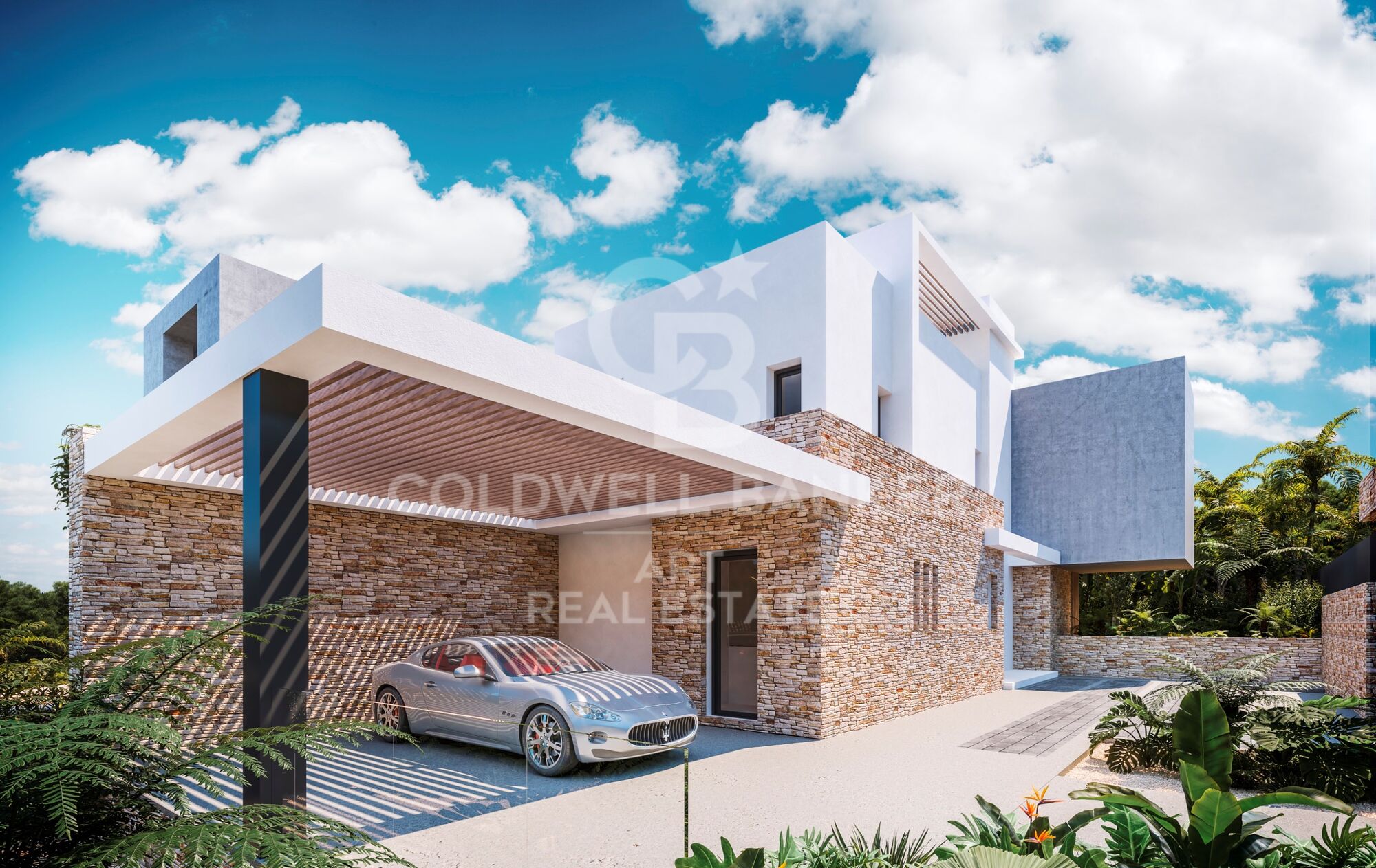 Villa individuelle exclusive avec jardin privé et piscine sur le Golden Mile, Marbella.