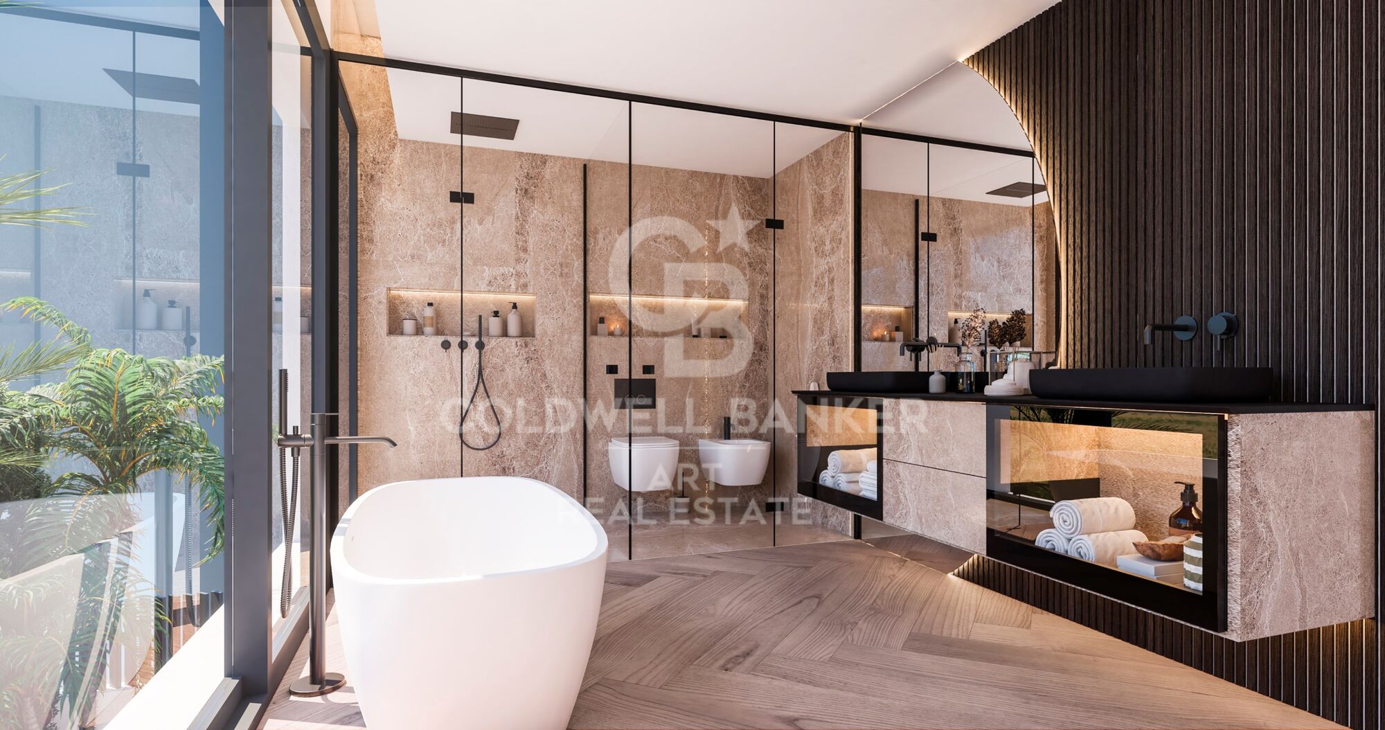 Villa impressionnante avec vue sur la mer sur le Golden Mile, Marbella