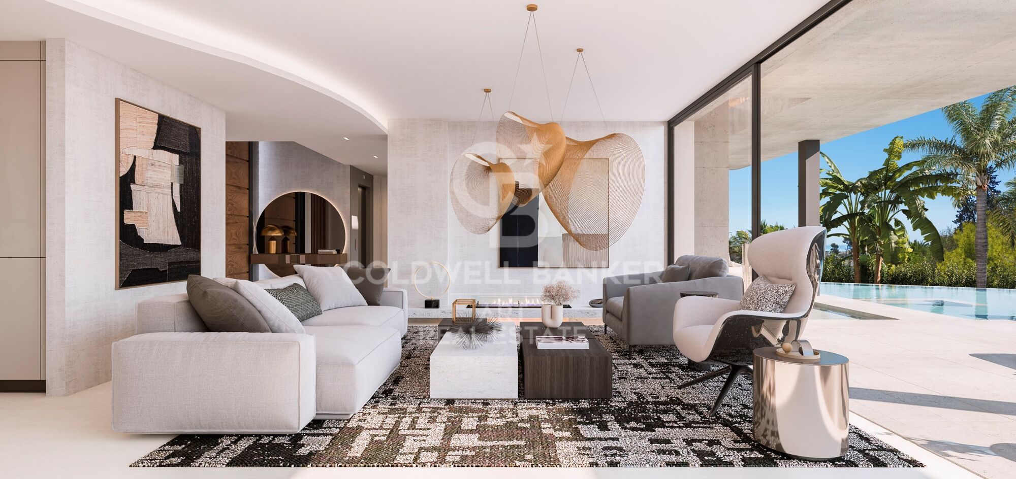 Villa impressionnante avec vue sur la mer sur le Golden Mile, Marbella