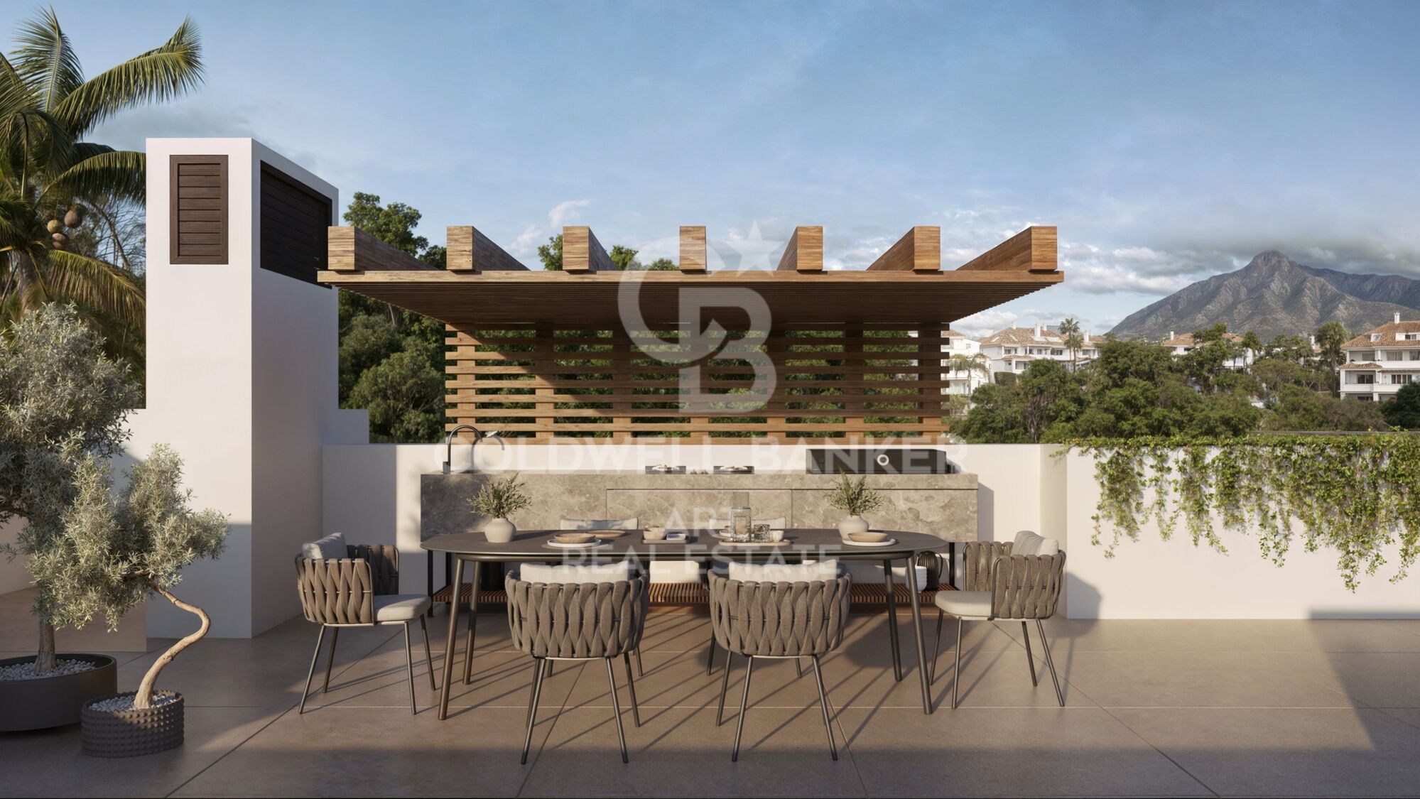 Villa individuelle avec vue panoramique sur le Golden Mile, Marbella