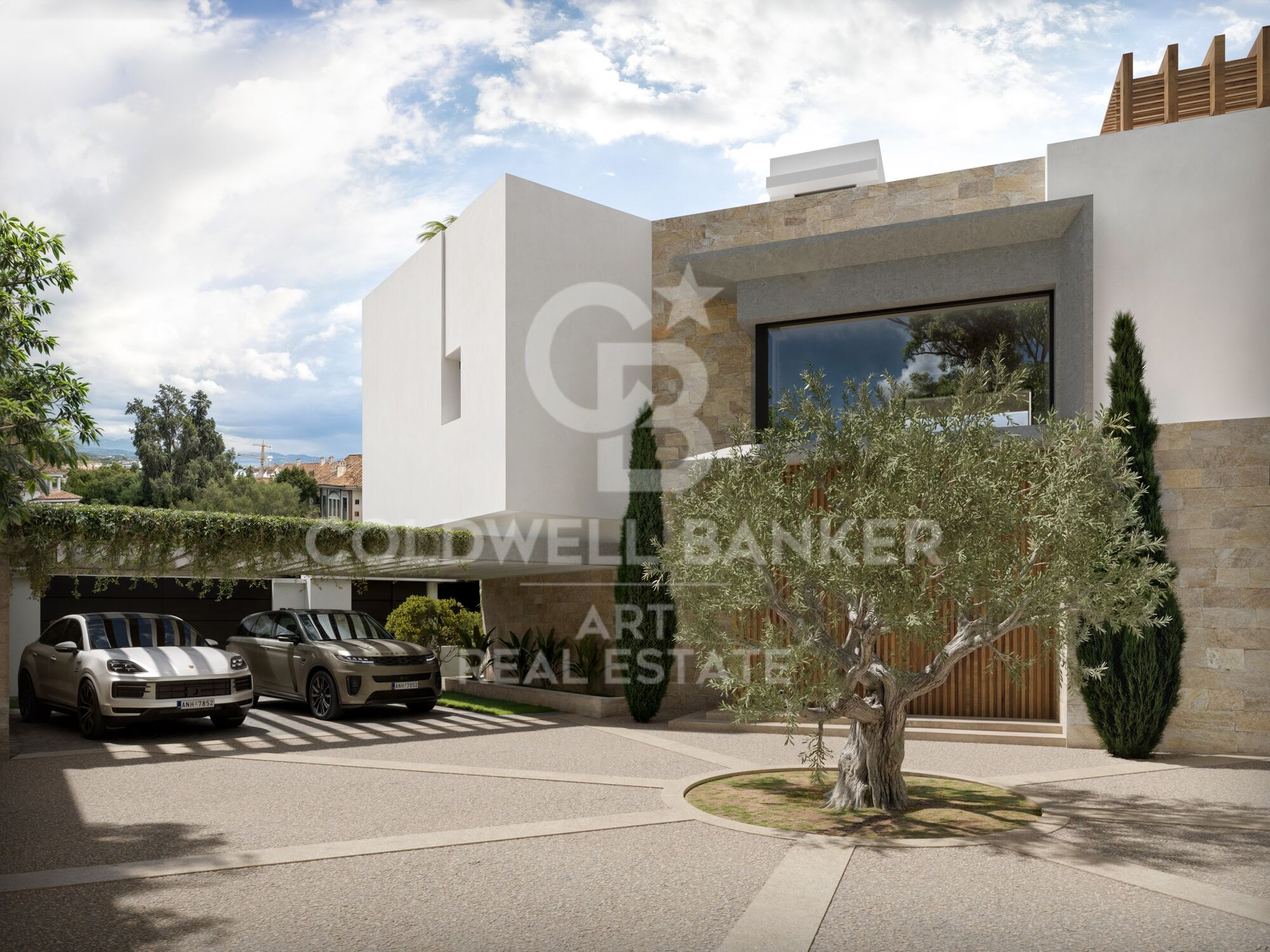 Freistehende Villa mit Panoramablick an der Goldenen Meile, Marbella