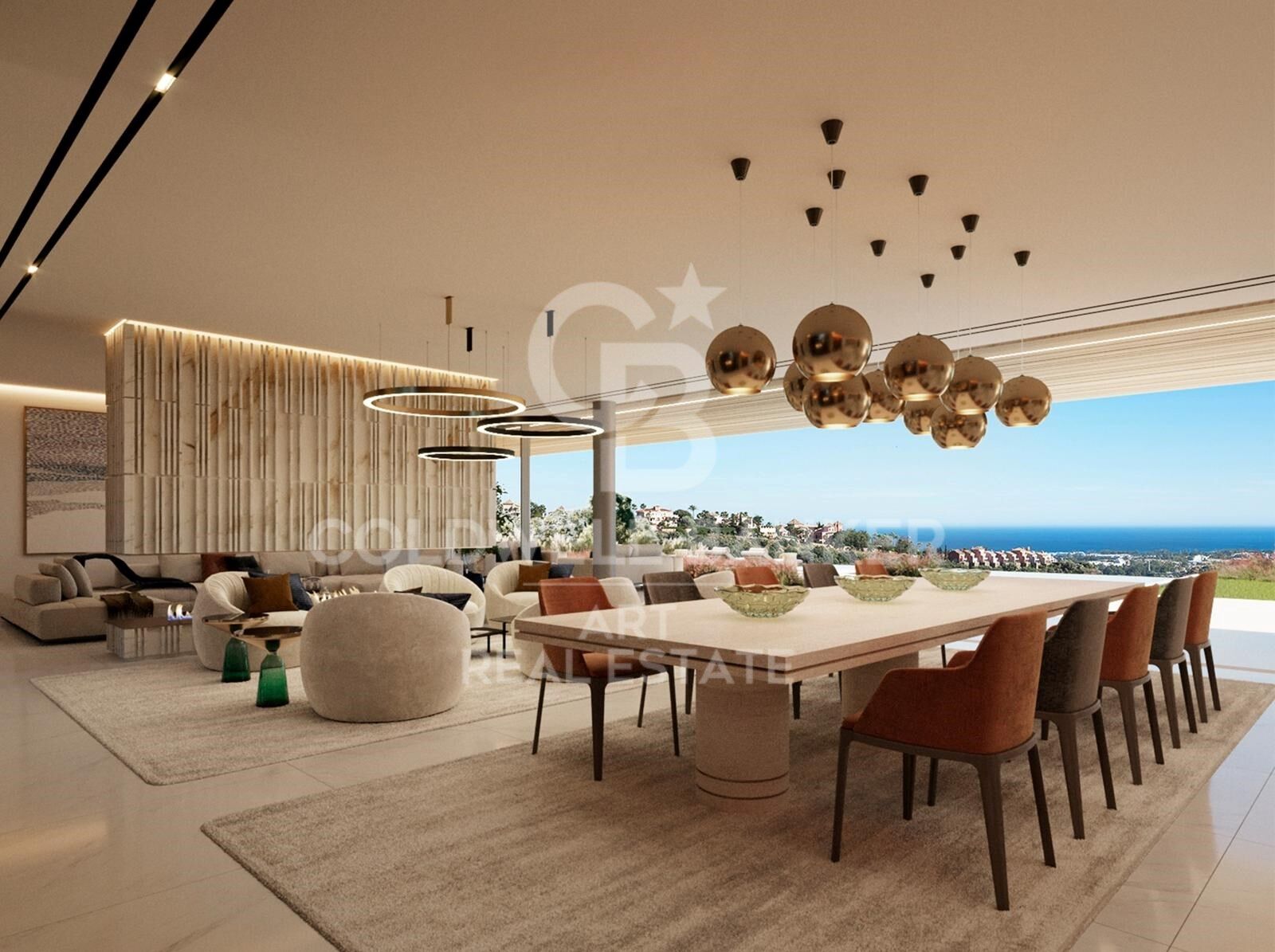 Letztes Grundstück mit Panoramameerblick und Luxus-Villaprojekt in Lomas de La Quinta, Benahavís