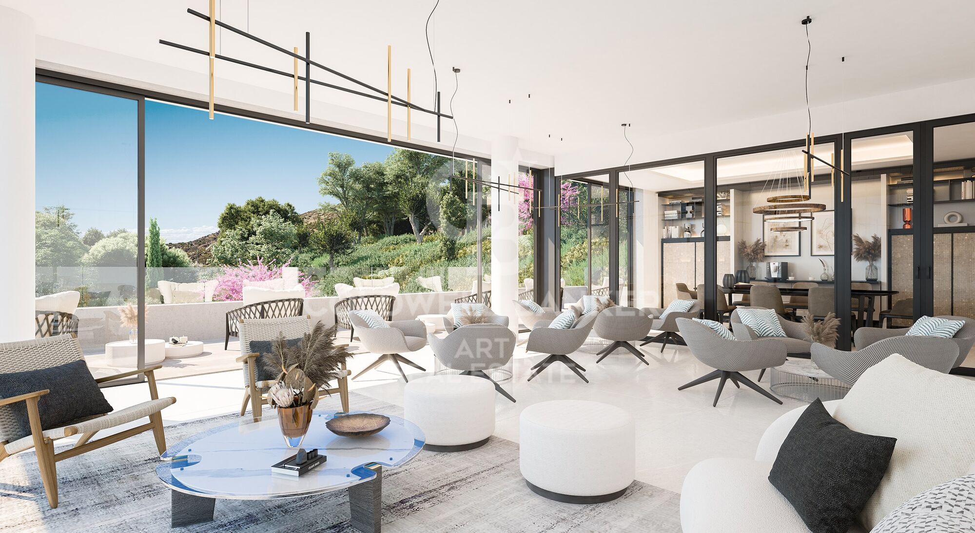 Unglaubliche Villa mit Panoramablick aufs Meer und mediterranem Garten in Benahavís